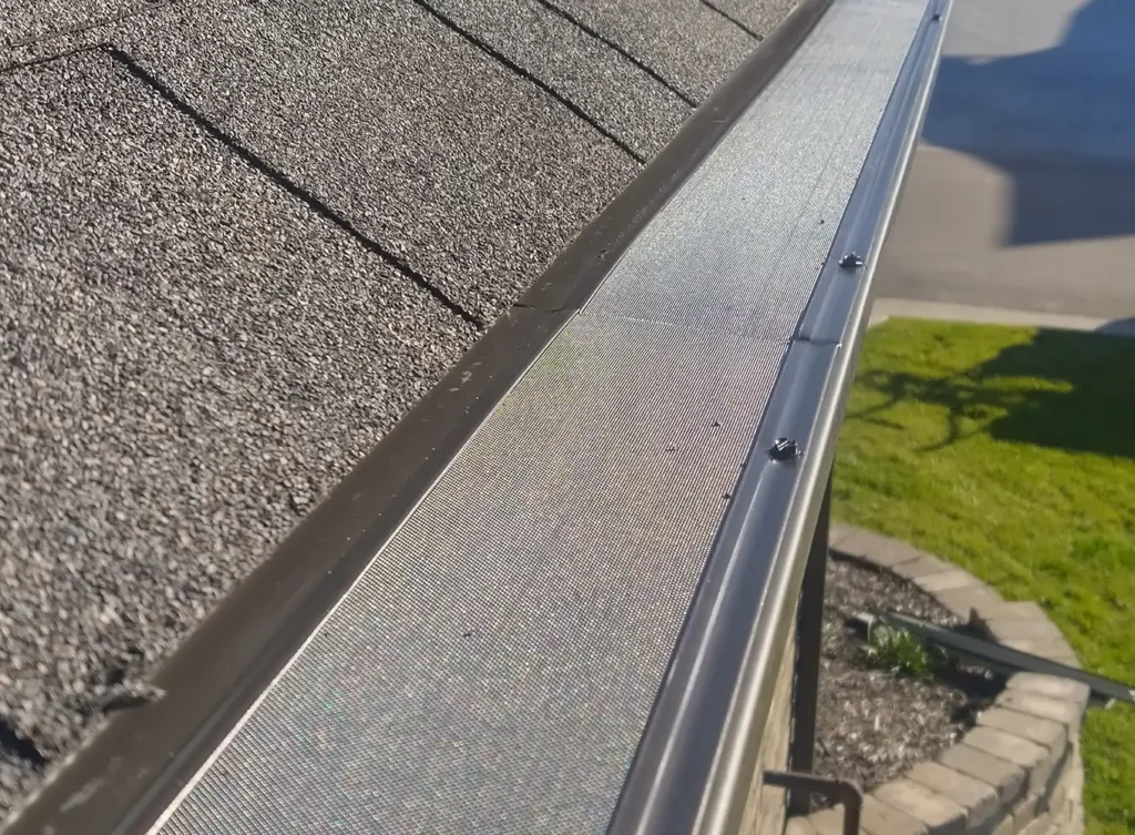 gutter guard installed in michigan city, in to prevent leaves from accumulating