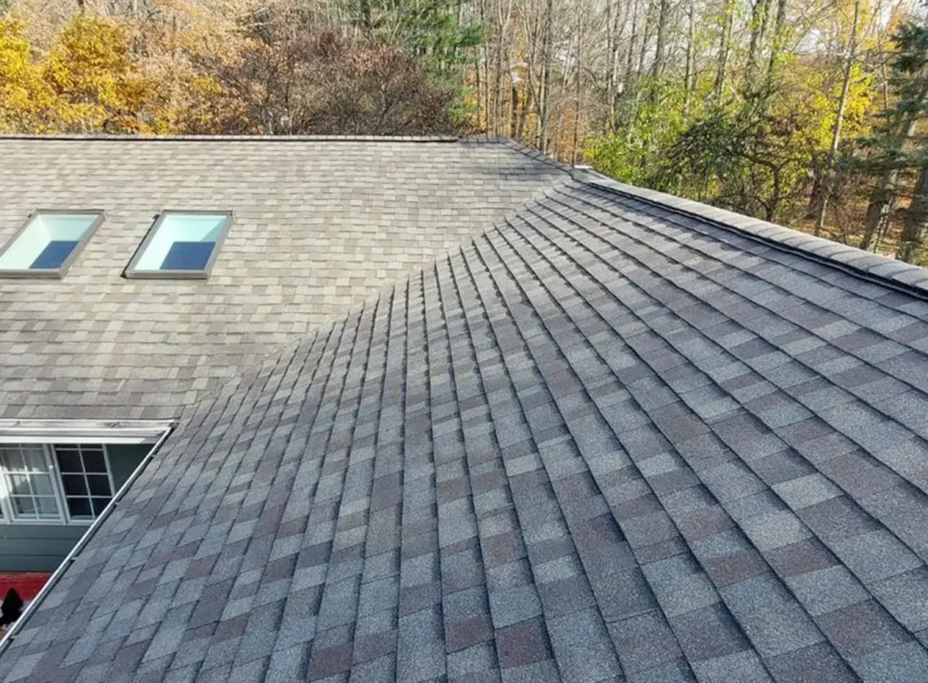 new roof installed by a top roofing company in michigan city, in