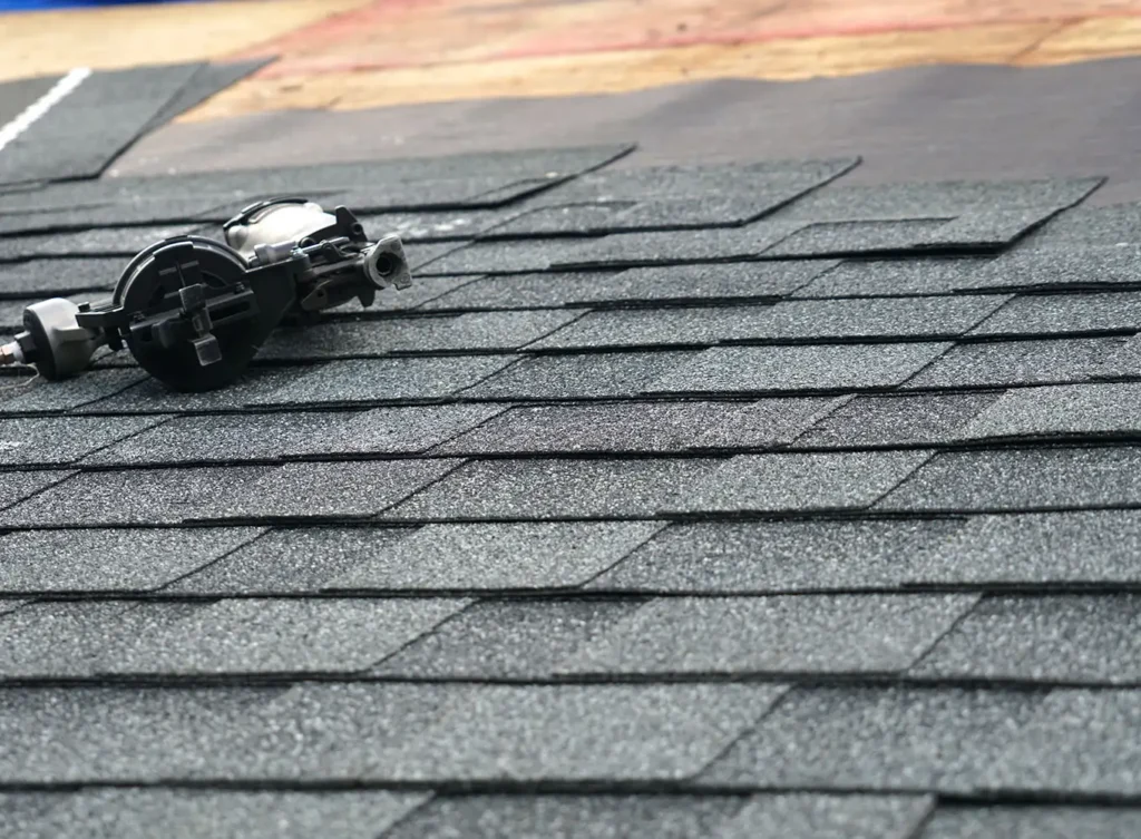 roofing shingles and tools in michigan city, in