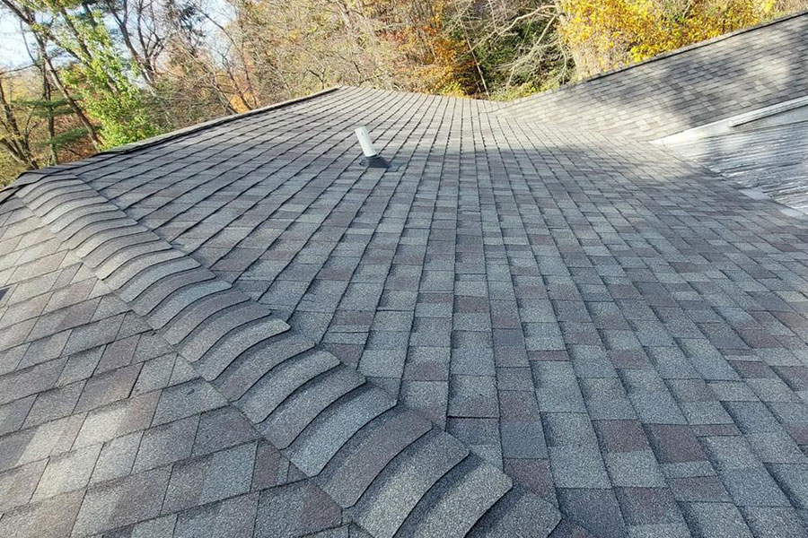A residential roof in Granger, IN.