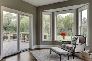 Several large windows, with great performance, provide light and comfort to a home in Granger, IN.