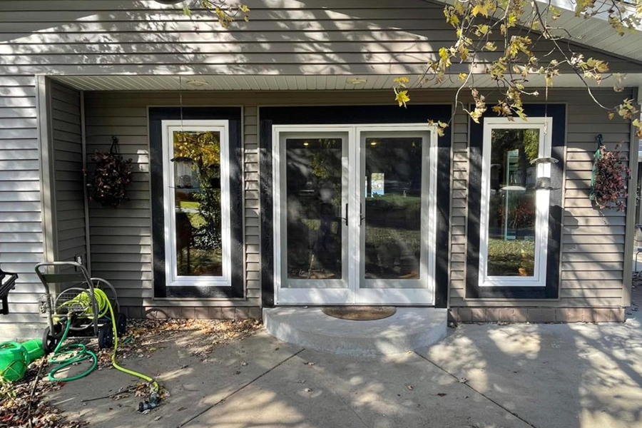 Patio doors on a home in Granger, IN.